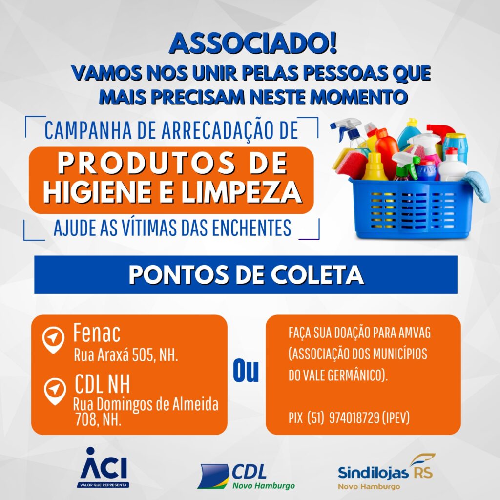 Após ciclone extratropical, entidades empresariais de Novo Hamburgo apoiam arrecadação de produtos de higiene e limpeza 2 WhatsApp Image 2023 06 19 at 14.50.14