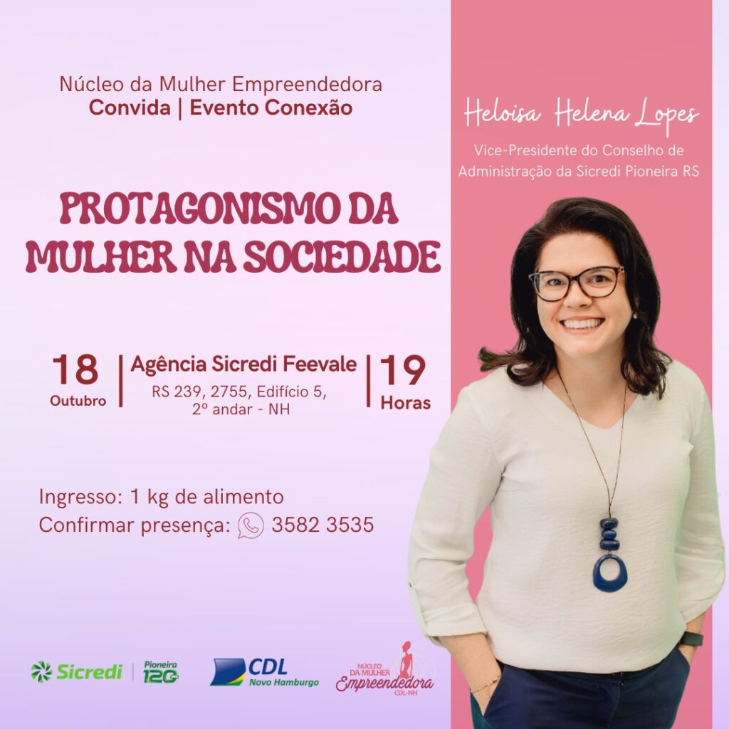 Nova data para Evento Conexão do Núcleo da Mulher Empreendedora 9 Evento Conexao 18 de outubro