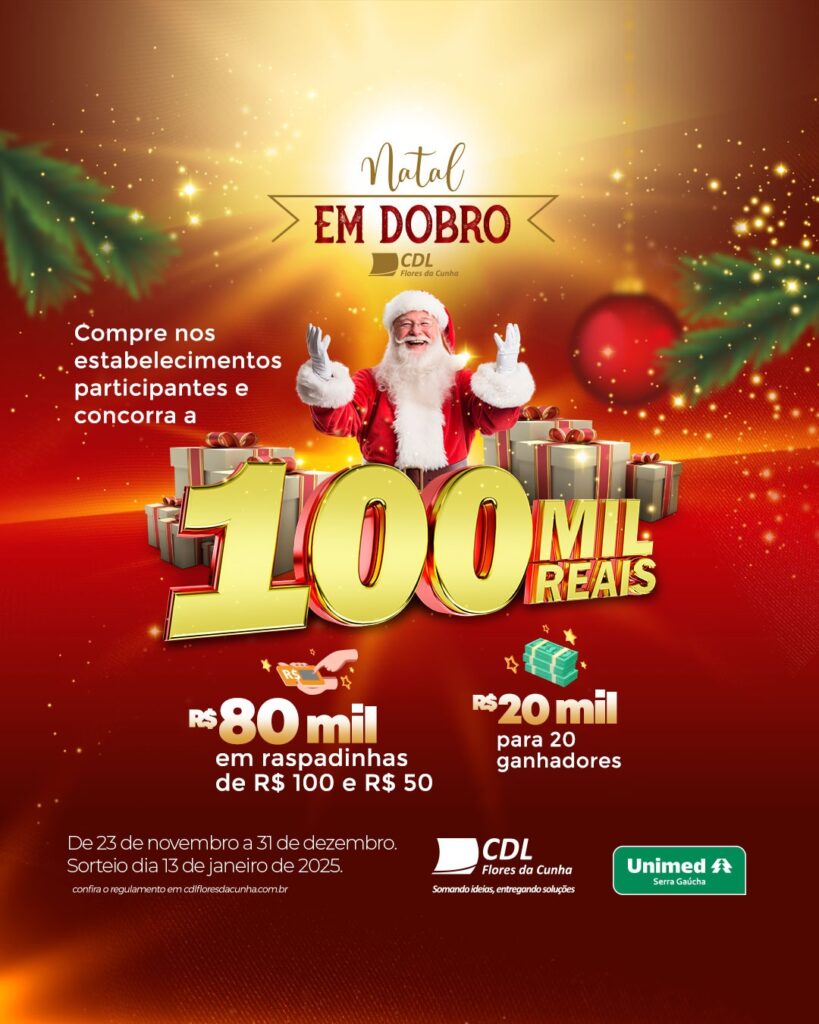 Campanha de Natal da CDL Flores da Cunha distribui maior premiação da história 3 Natal CDL
