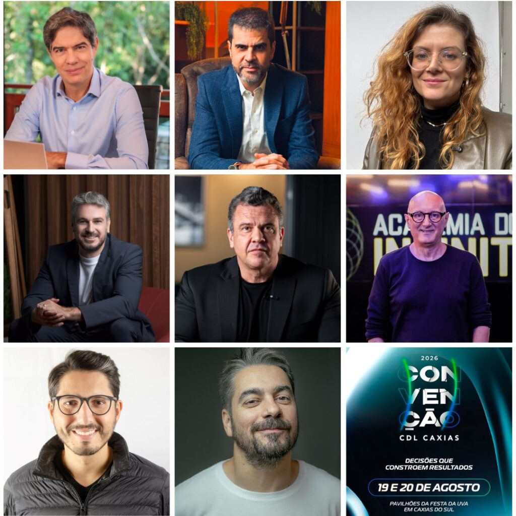 Com temas sobre economia, consumo, varejo e relações humanas, 4ª Convenção CDL Caxias pautará o futuro dos negócios 8 Palestrantes CDL Caxias credito divulgacao
